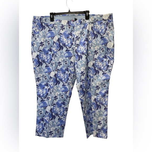ISAAC MIZRAHI Floral Cropped  women’s Pants size 28WP - Picture 1 of 5